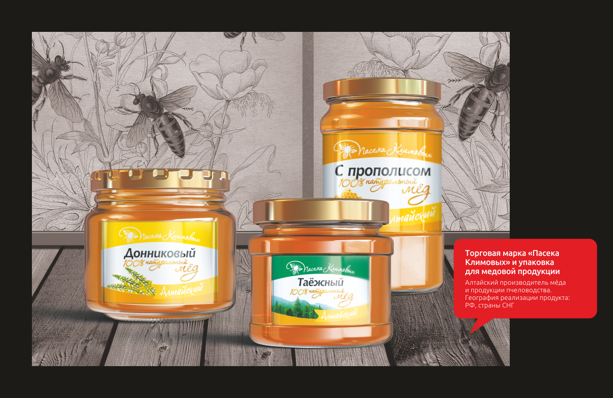 Торговая марка «Пасека Климовых» и упаковка для медовой продукции